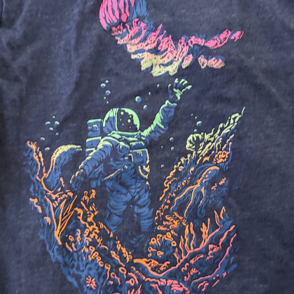 Cat & Jack Navy Blue Space Adventure Tee - Picture 3 of 4